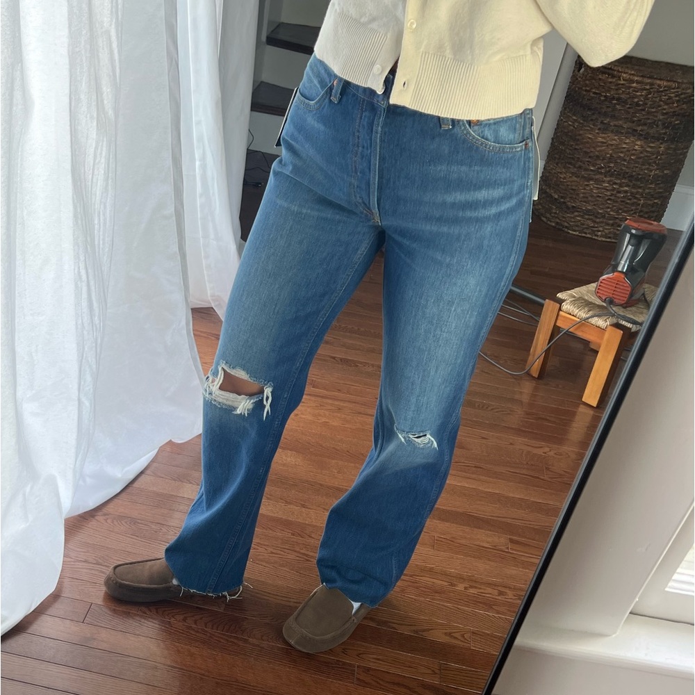 High rise loose jeans